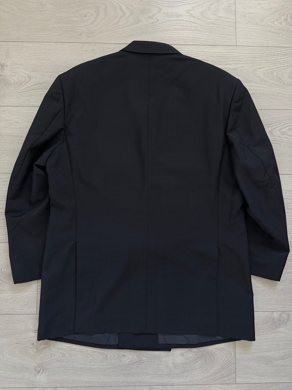 Dior 1980s Metal Button Unlined Double Breasted Wool Navy Sport Jacket Blazer - Size XL
