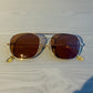 Helmut Lang 1999 Titanium Metal Aviator Sunglasses