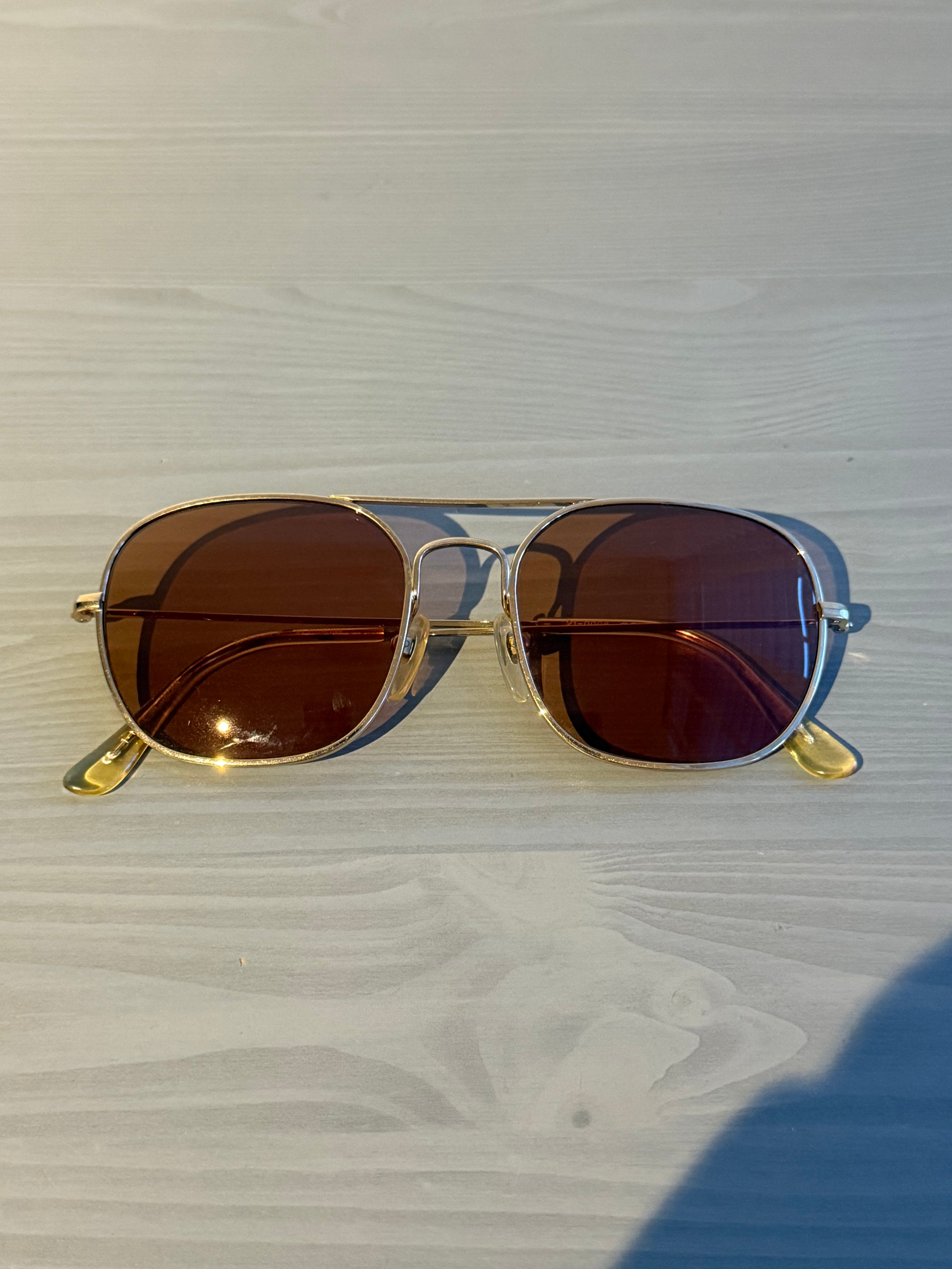 Helmut Lang 1999 Titanium Metal Aviator Sunglasses