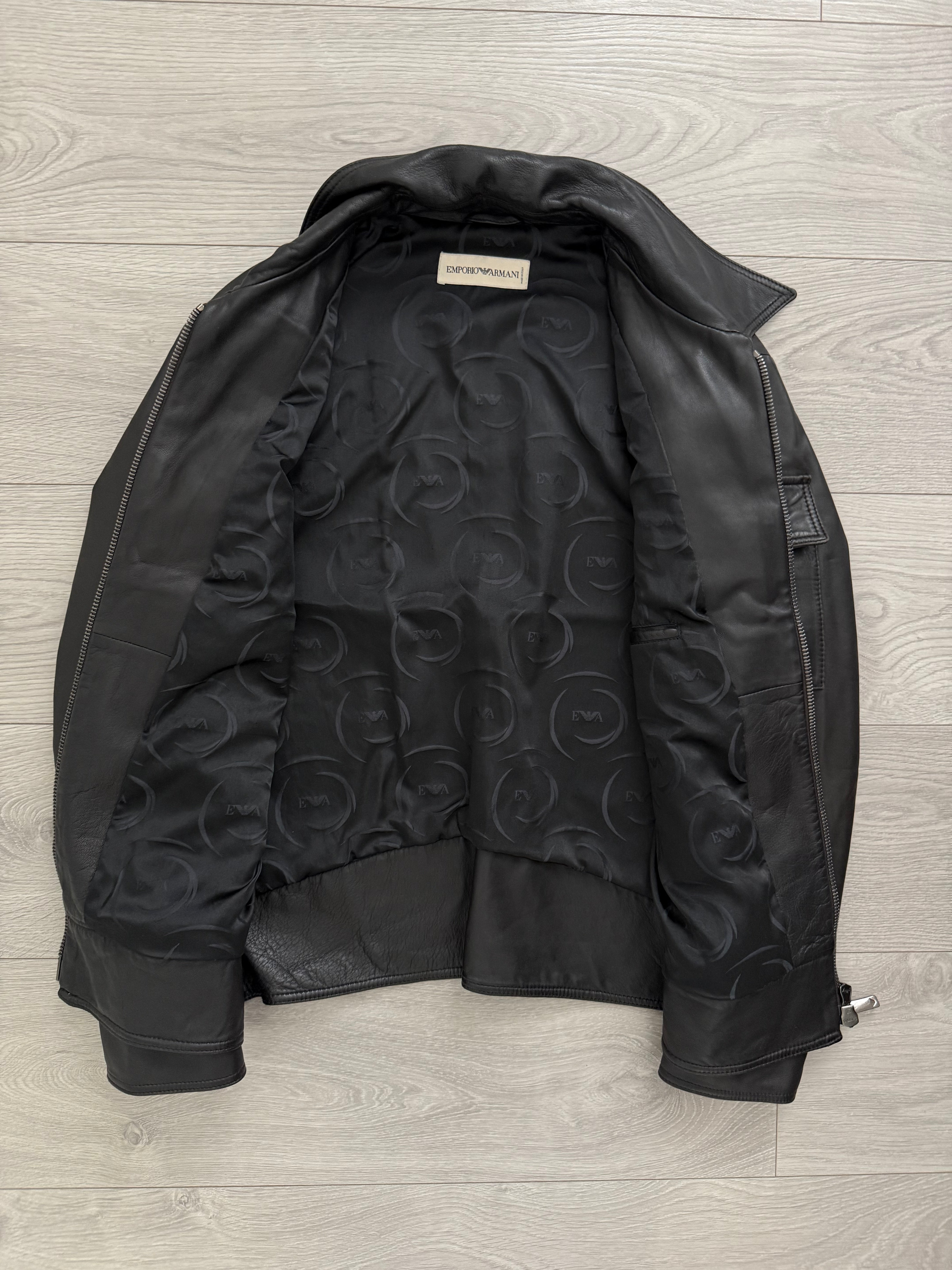 Emporio Armani AW2005 Leather Biker Jacket - Size M – NDWC0 Shop