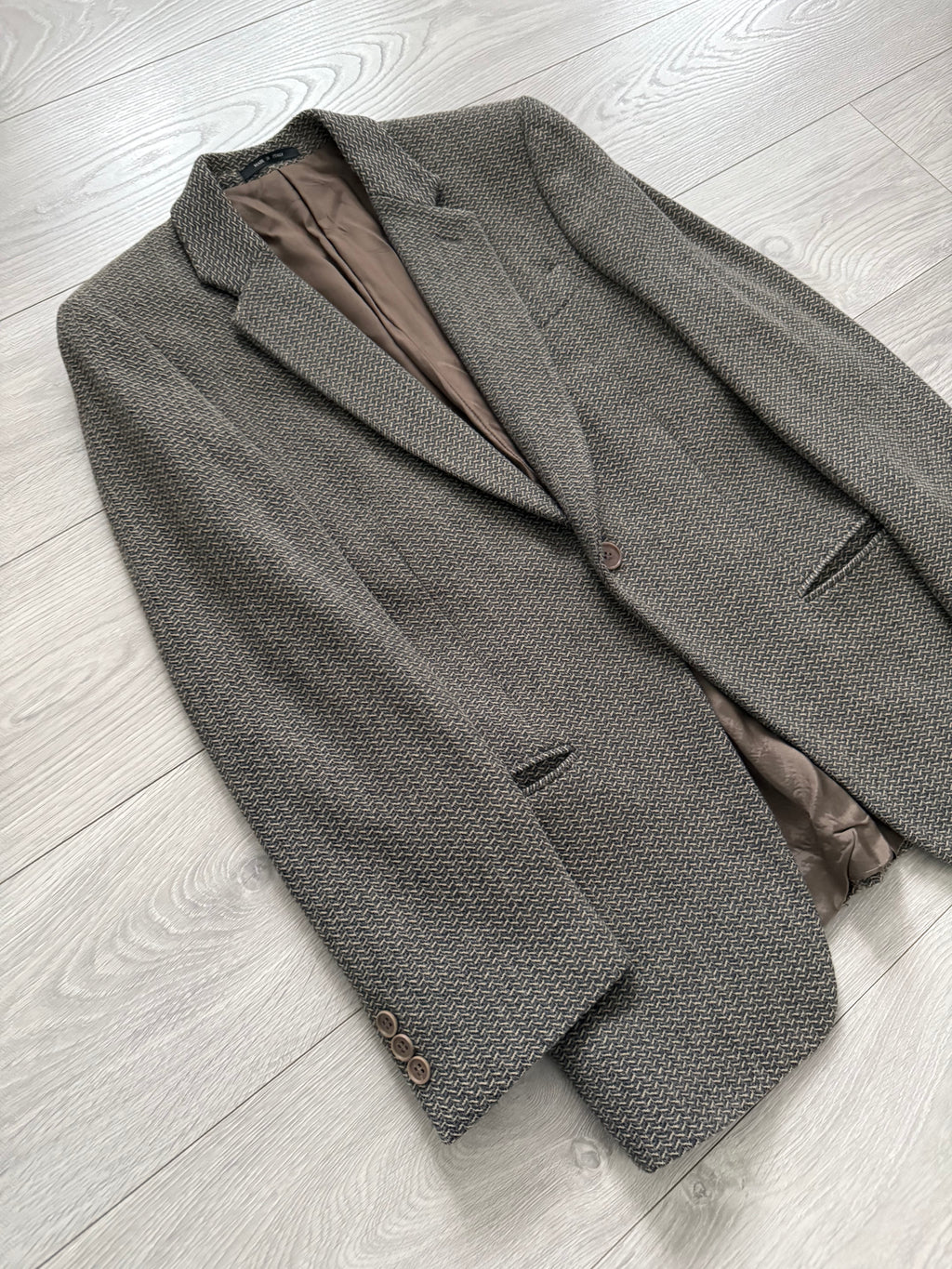 Emporio Armani SS1998 Micro-Herringbone Weave Sports Blazer Jacket - Size S