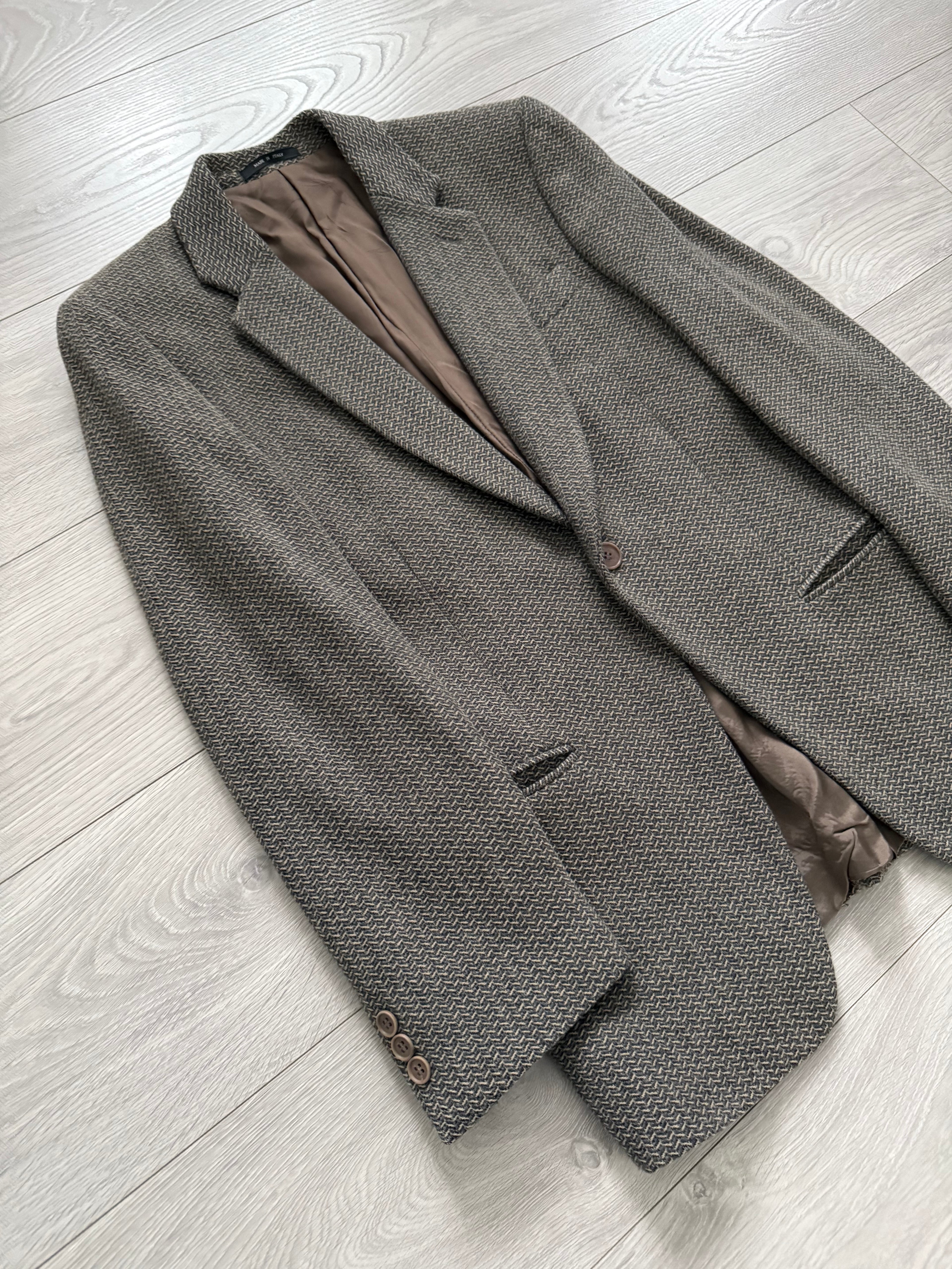 Emporio Armani SS1998 Micro-Herringbone Weave Sports Blazer Jacket - Size S