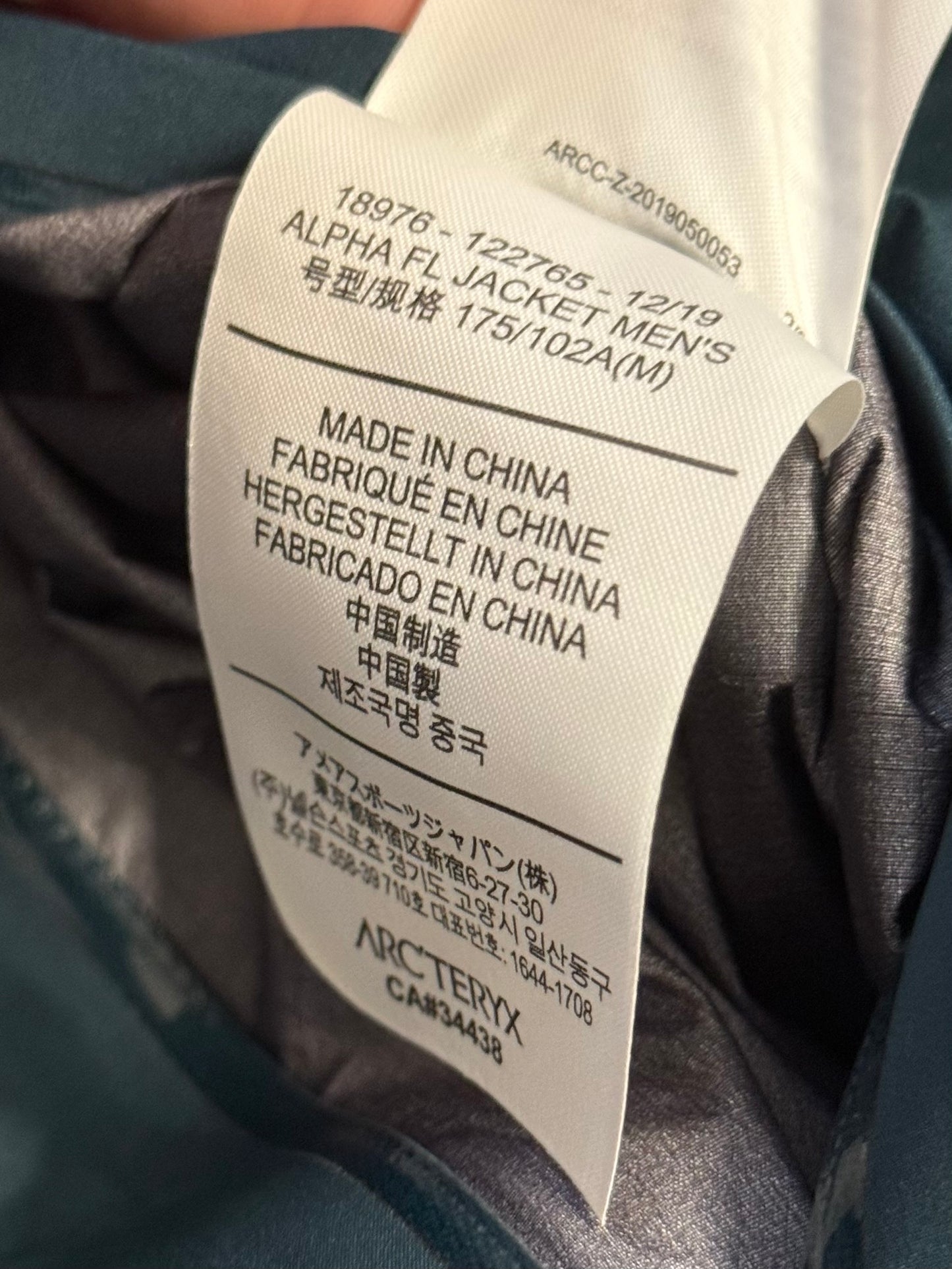 Arc'teryx Alpha FL Gore-Tex Pro Shell Jacket - Size M