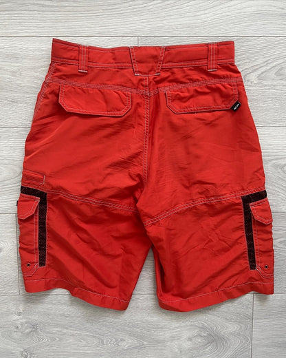 Oakley 2000s Technical Cargo Pocket Rust Orange Shorts - Size 30