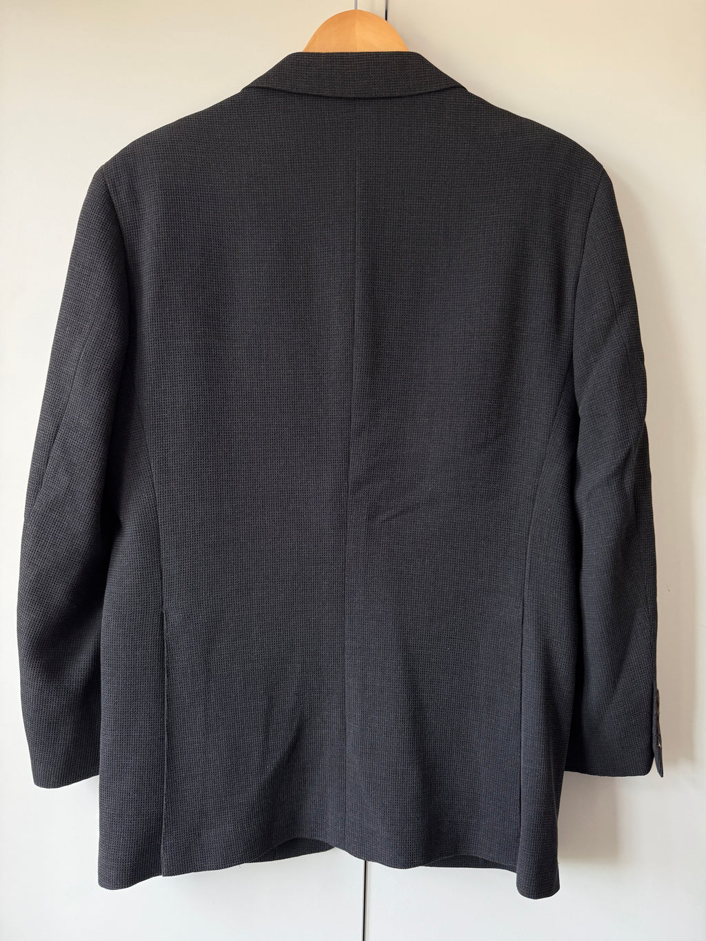 Burberry 1990s 2B Wool Charcoal Black Lightweight Partially Lined Sports Jacket Blazer - Size S