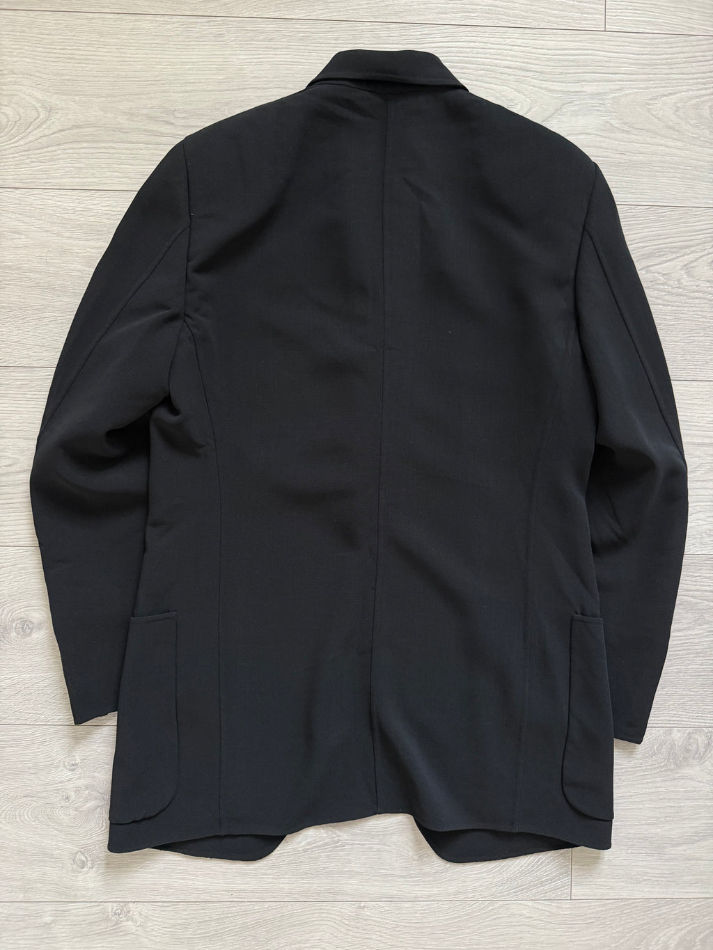 Giorgio Armani Black Label 1990s 1B Draped Lightweight Wool Jacket - Size S