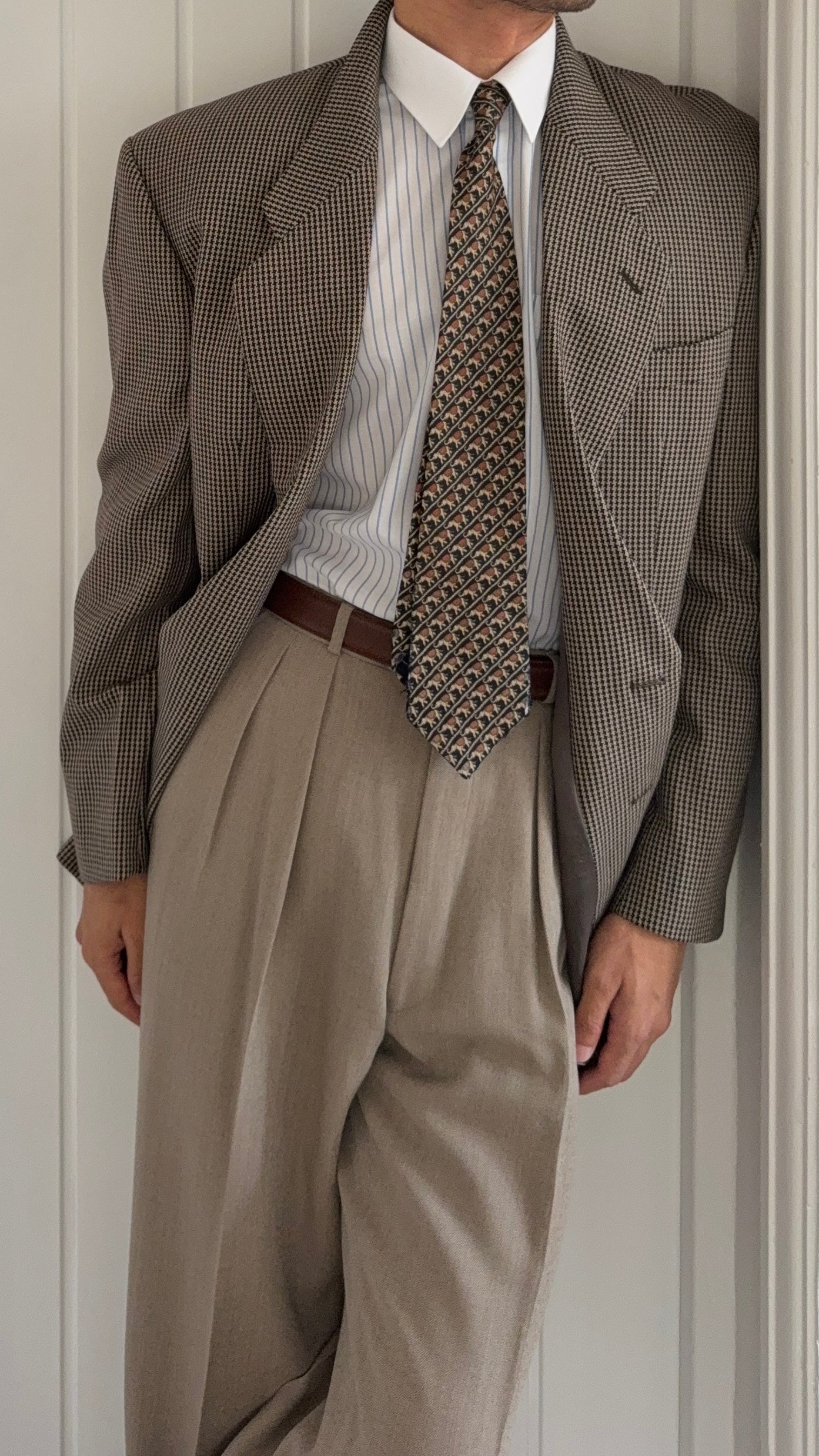 Giorgio Armani 1980s 2B Textured Wool Sport Jacket Blazer - Size XL