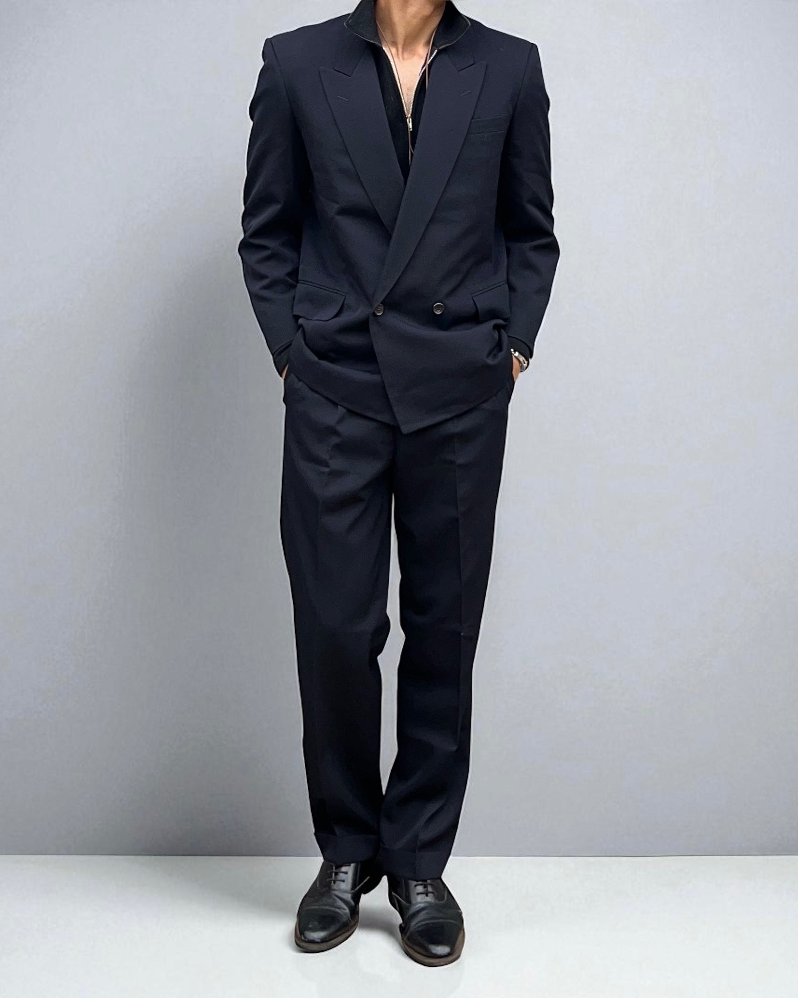 Comme Des Garcons Homme Deux 1992 Double-Breasted Pleated Suit - Size S Jacket / 30" Waist