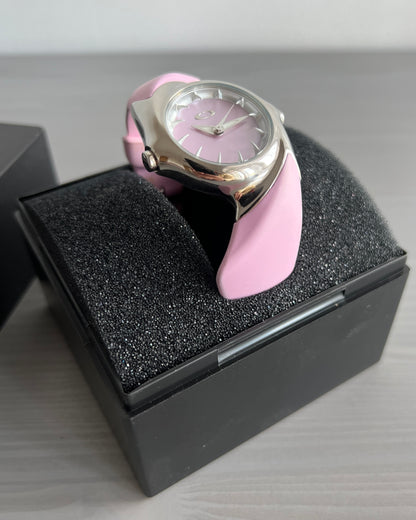 Oakley Crush 2.5 Watch in Polished Stainless Steel/Powder Pink