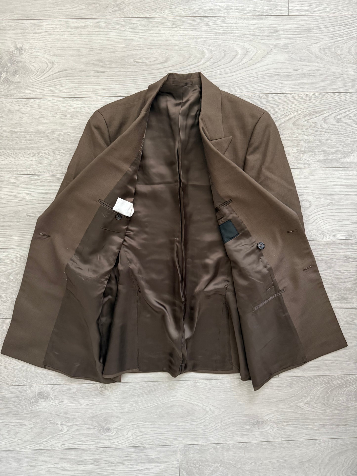 Prada FW2005 Runway Double-Breasted Mohair Wool Suit - Size L Jacket / 34" Waist