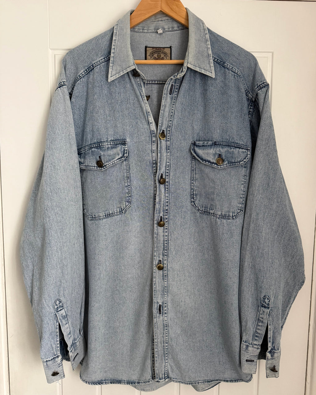 Armani 1990s Relaxed Denim Shirt - Size L