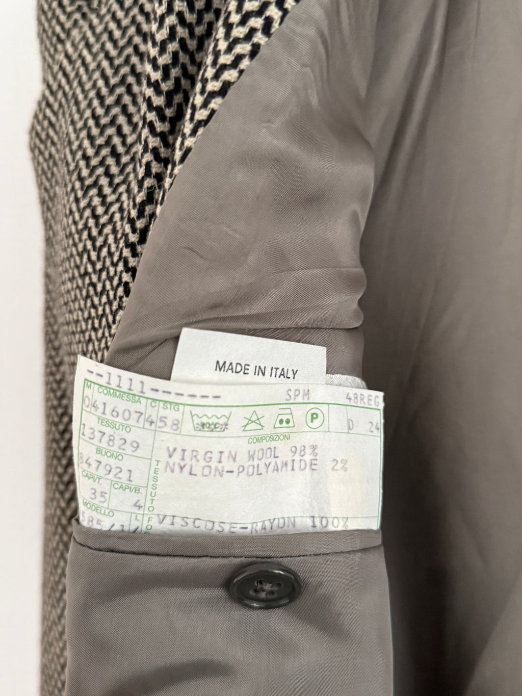 Giorgio Armani 1980s Wool Textured Sports Blazer Jacket - Size M