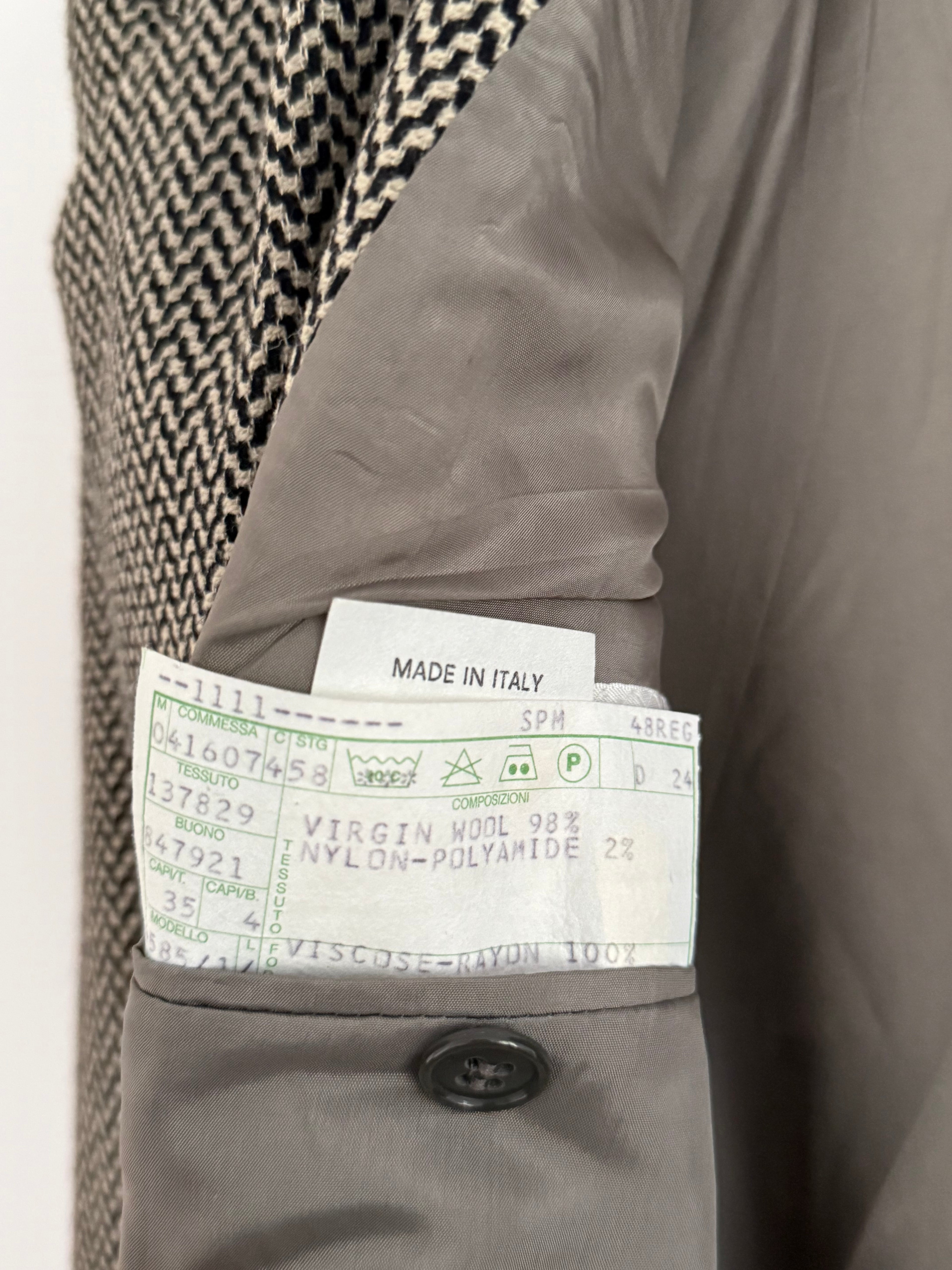 Giorgio Armani 1980s Wool Textured Sports Blazer Jacket - Size M
