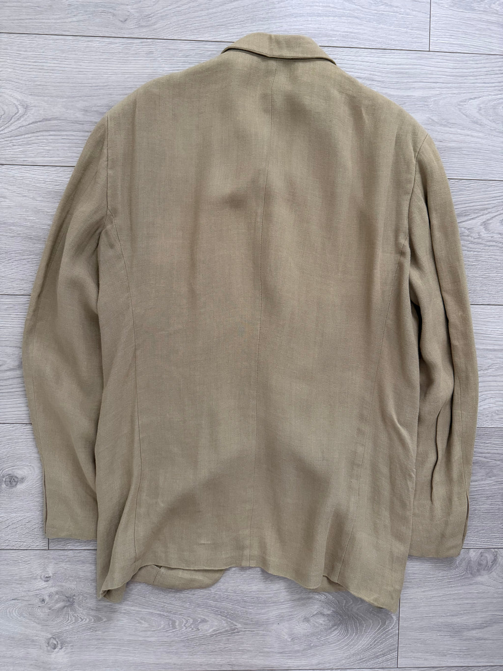 Armani 1990s 3B Linen Blend Unstructured Suit Beige - Size M Jacket / 32" Waist