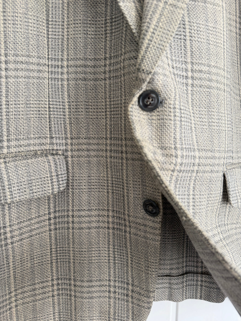 Dior 1980s 2B Check Wool Sport Jacket Blazer  - Size M
