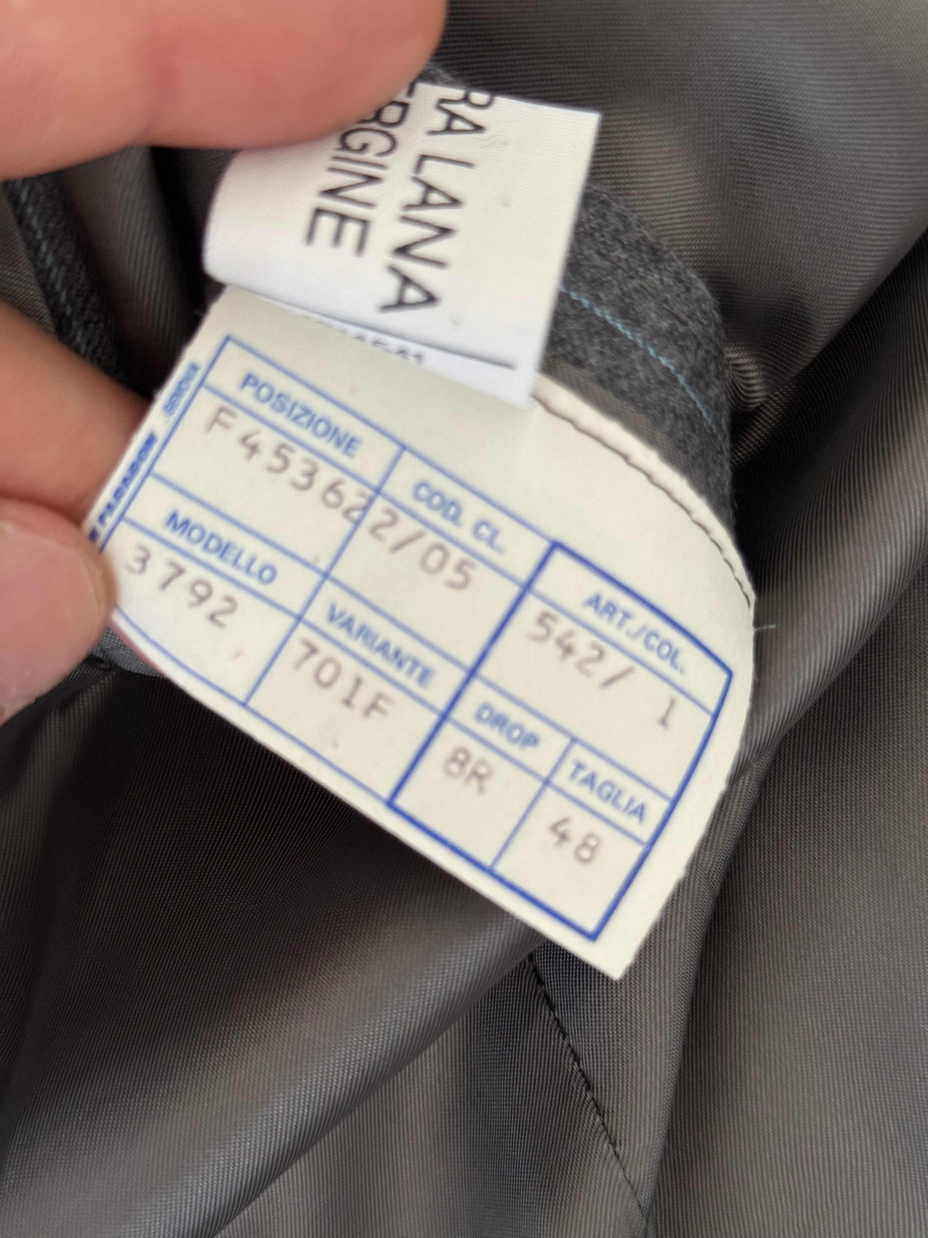 Vintage 1980s Double Breasted Peaked Lapel Pleated Merino Wool Grey Suit & Armani Tie - Size S Jacket / 30" Waist