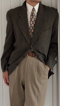 Giorgio Armani 1980s 3B Textured Wool Sport Jacket Blazer  - Size XL