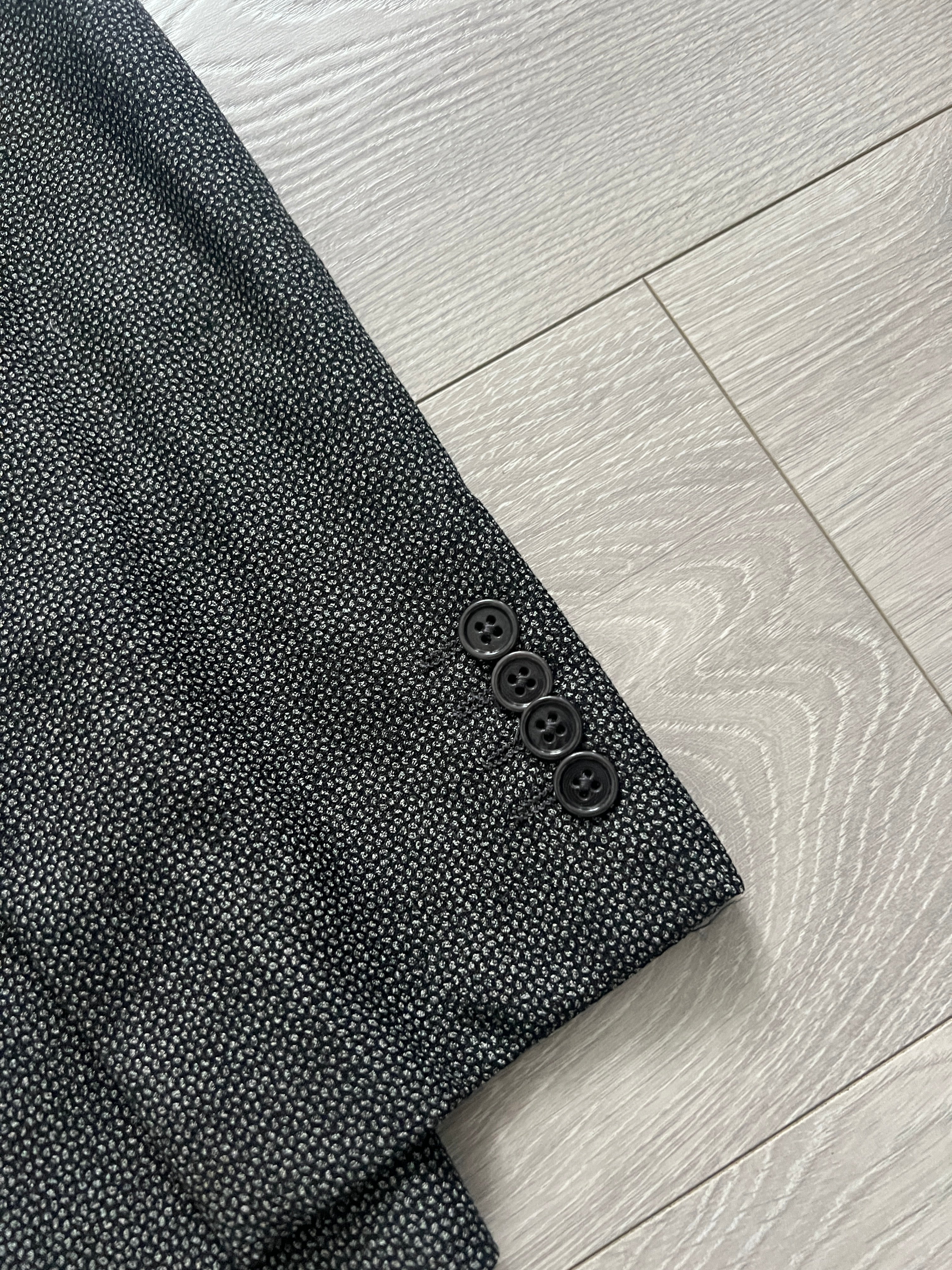 Emporio Armani Textured Wool Grey Suit - Size L Jacket / 34" Waist