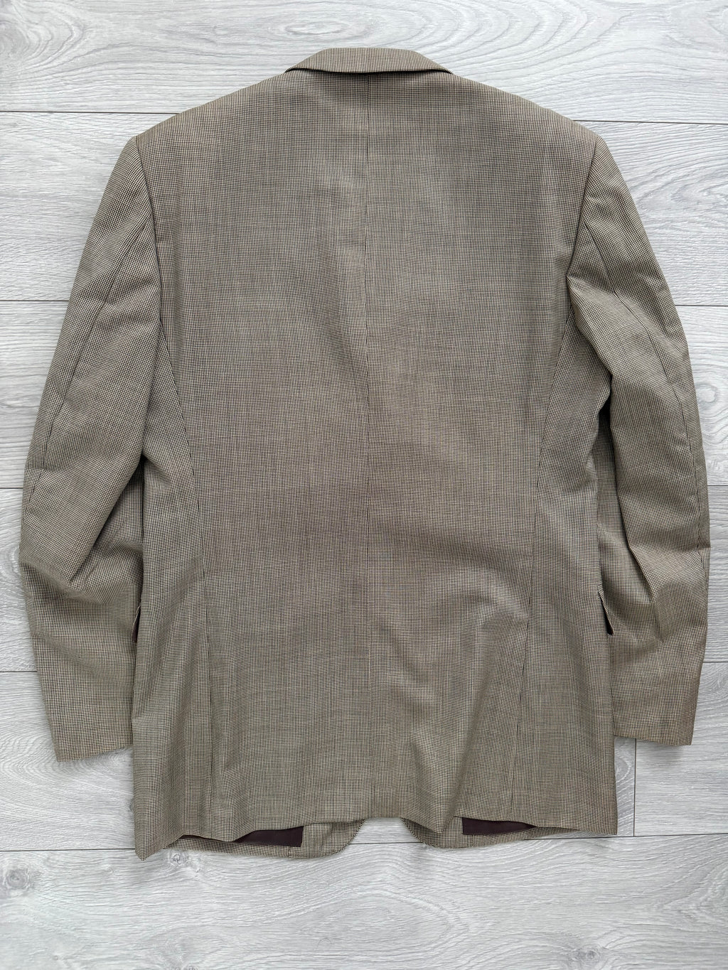 Paul Smith 1990s 3B Double Pleat Micro Houndstooth Marzotto Fabric Wool Suit - Size S Jacket / 30" Waist