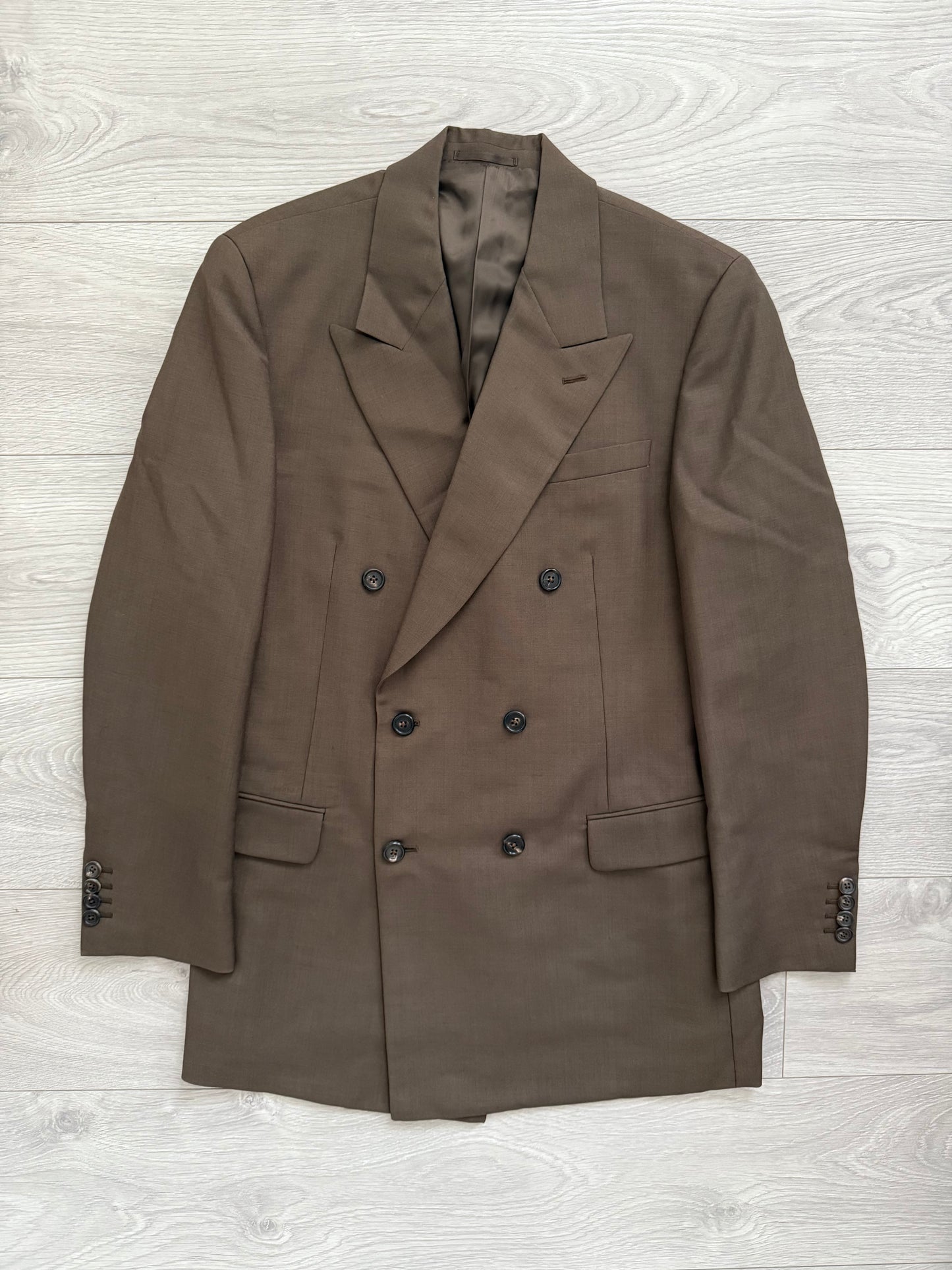 Prada FW2005 Runway Double-Breasted Mohair Wool Suit - Size L Jacket / 34" Waist
