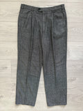Armani 2000s Pleated Grey Wool Pants - Size 34" Waist