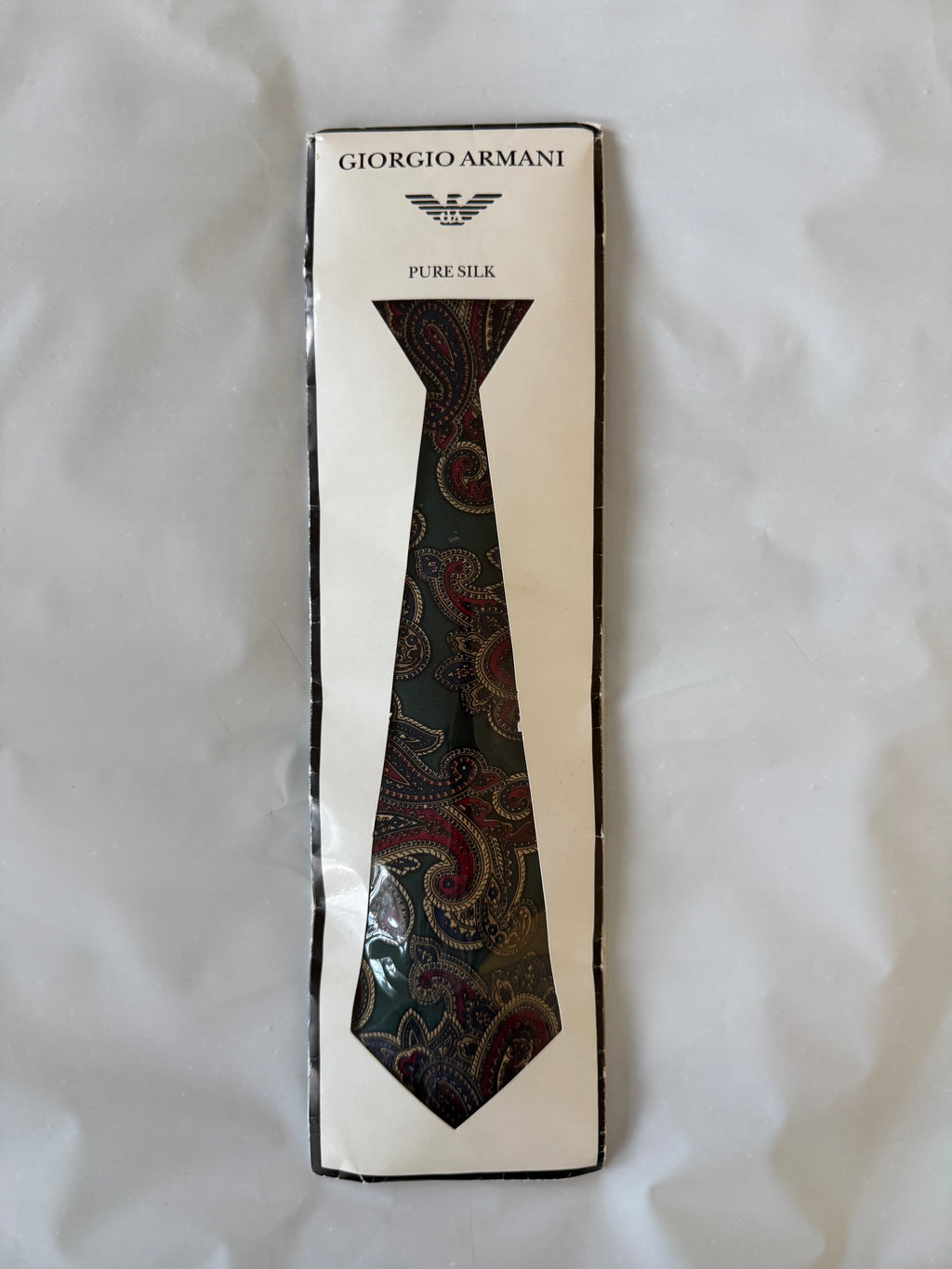 Giorgio Armani 1980s Silk Tie With Box