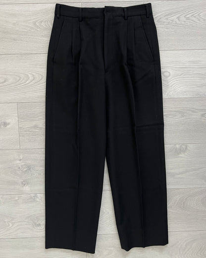 Comme Des Garcons Homme 1990s Pleated Wool Trousers - Size 30