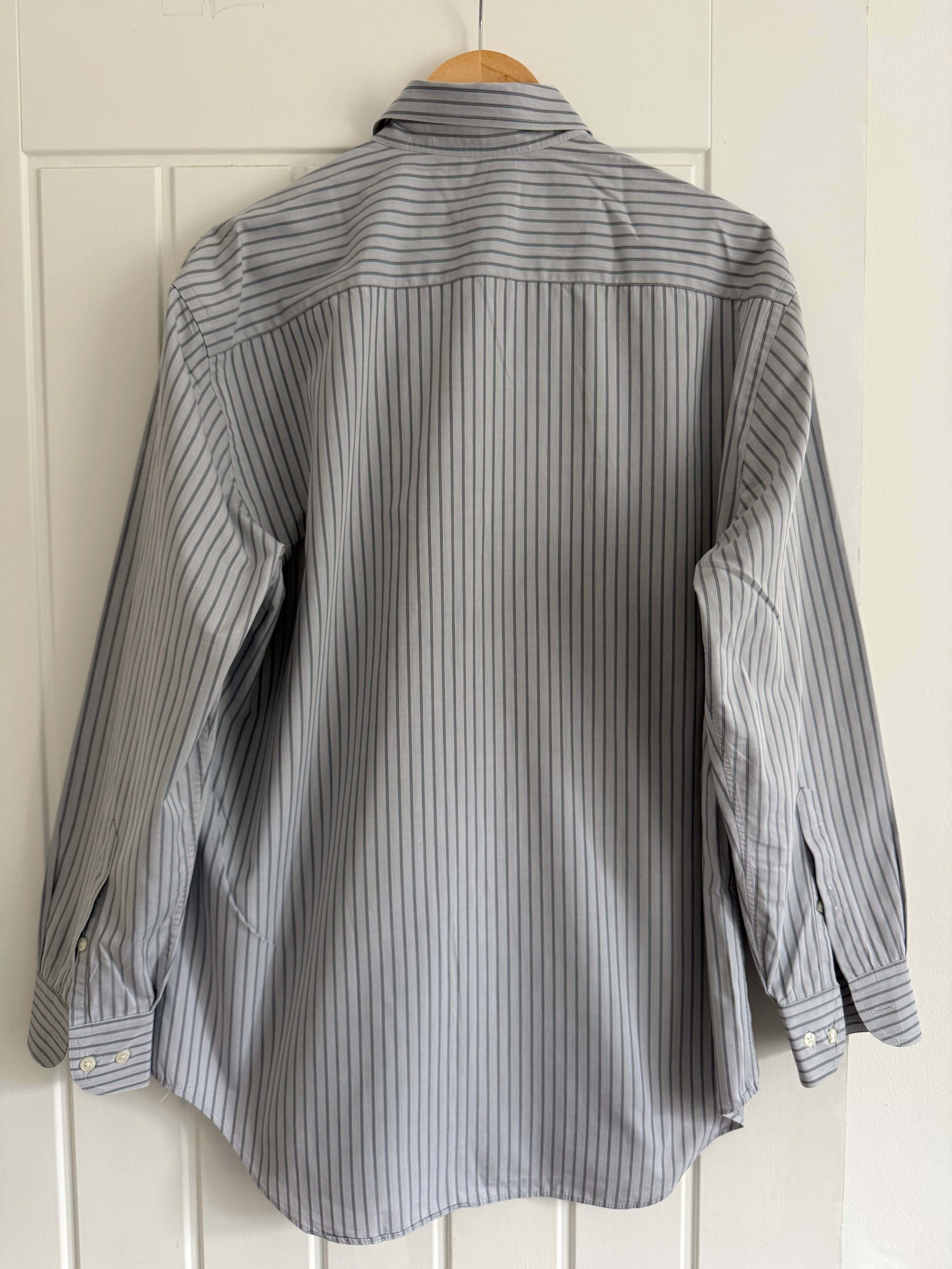 Armani 1990s Striped Cotton Shirt - Size L