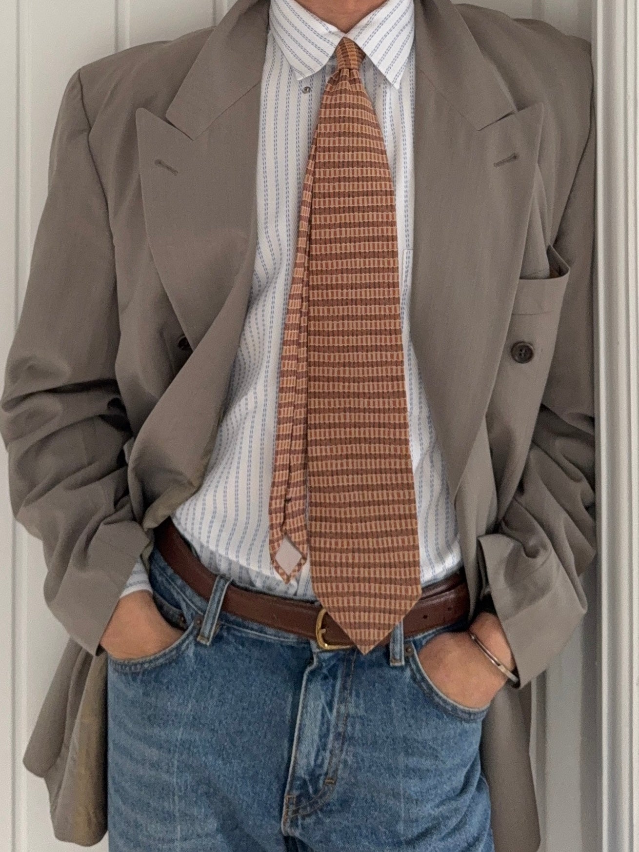 Issey Miyake 1990s Silk Tie