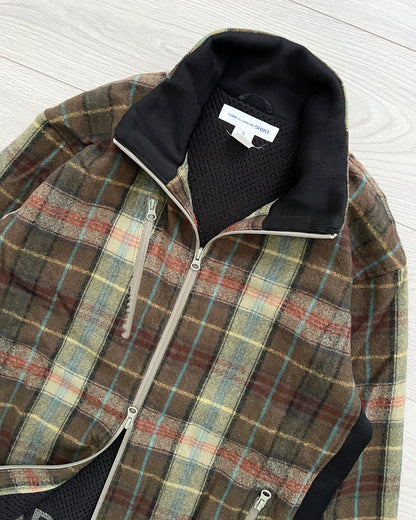 Comme Des Garcons SHIRT 2009 Technical Plaid Wool Jacket - Size M