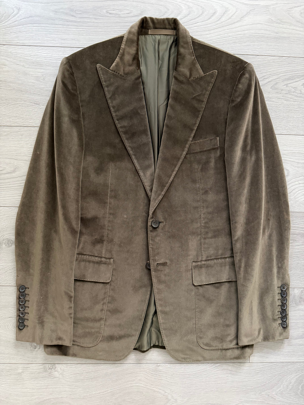 Gucci by Tom Ford SS2004 Velvet Peaked Lapel Jacket - Size S