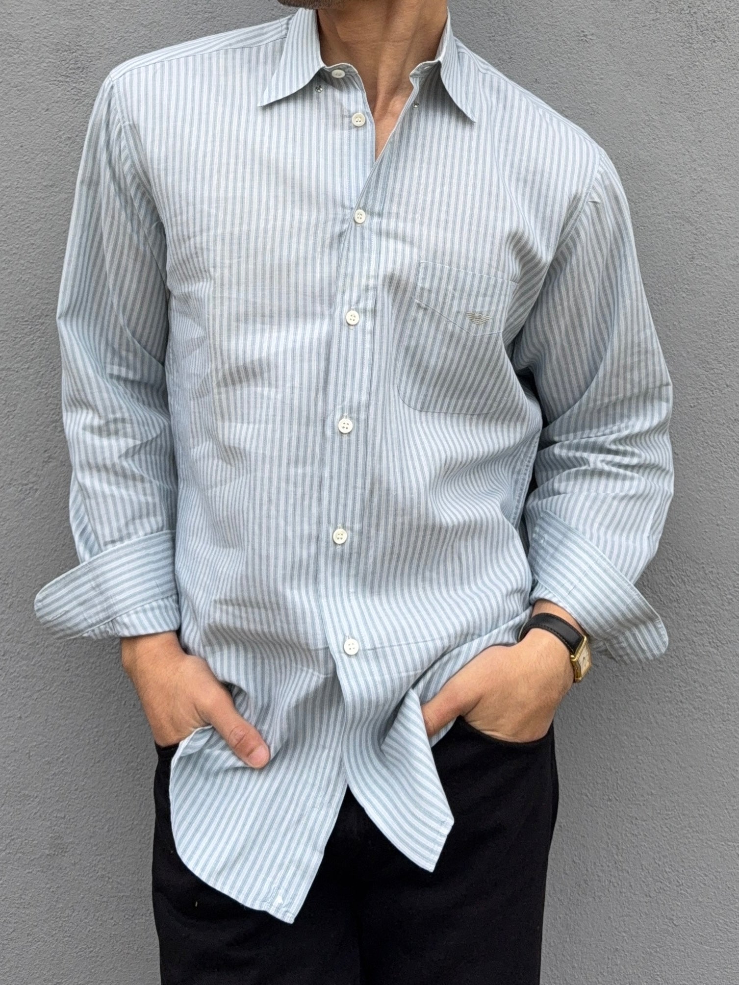 Emporio Armani 1990s Striped Shirt - Size M