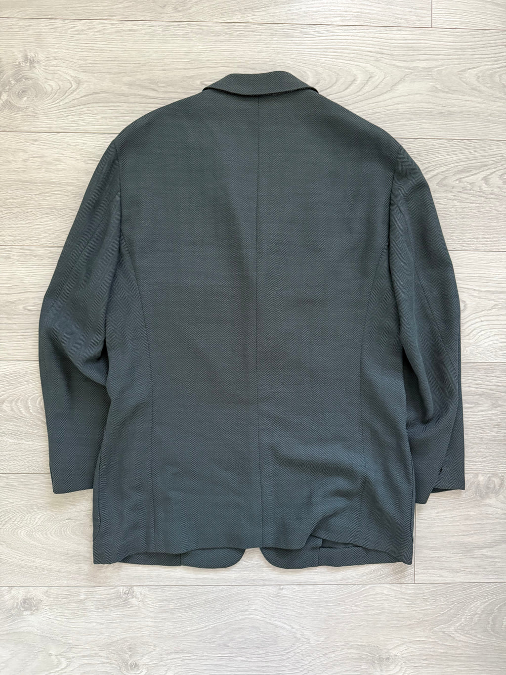 Hugo Boss 1990s Unstructured Herringbone Wool 'Gamma' Jacket - Size XL