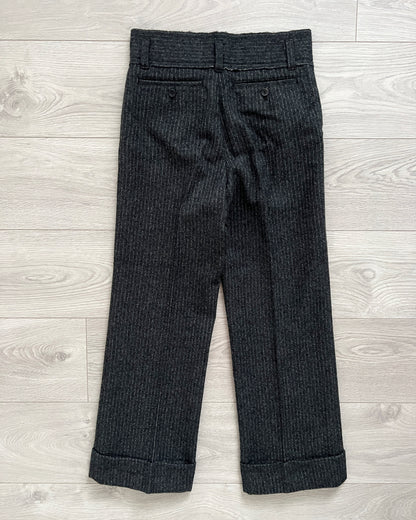 Junya Watanabe AW2003 Raw Wool Striped Trousers - Size 28