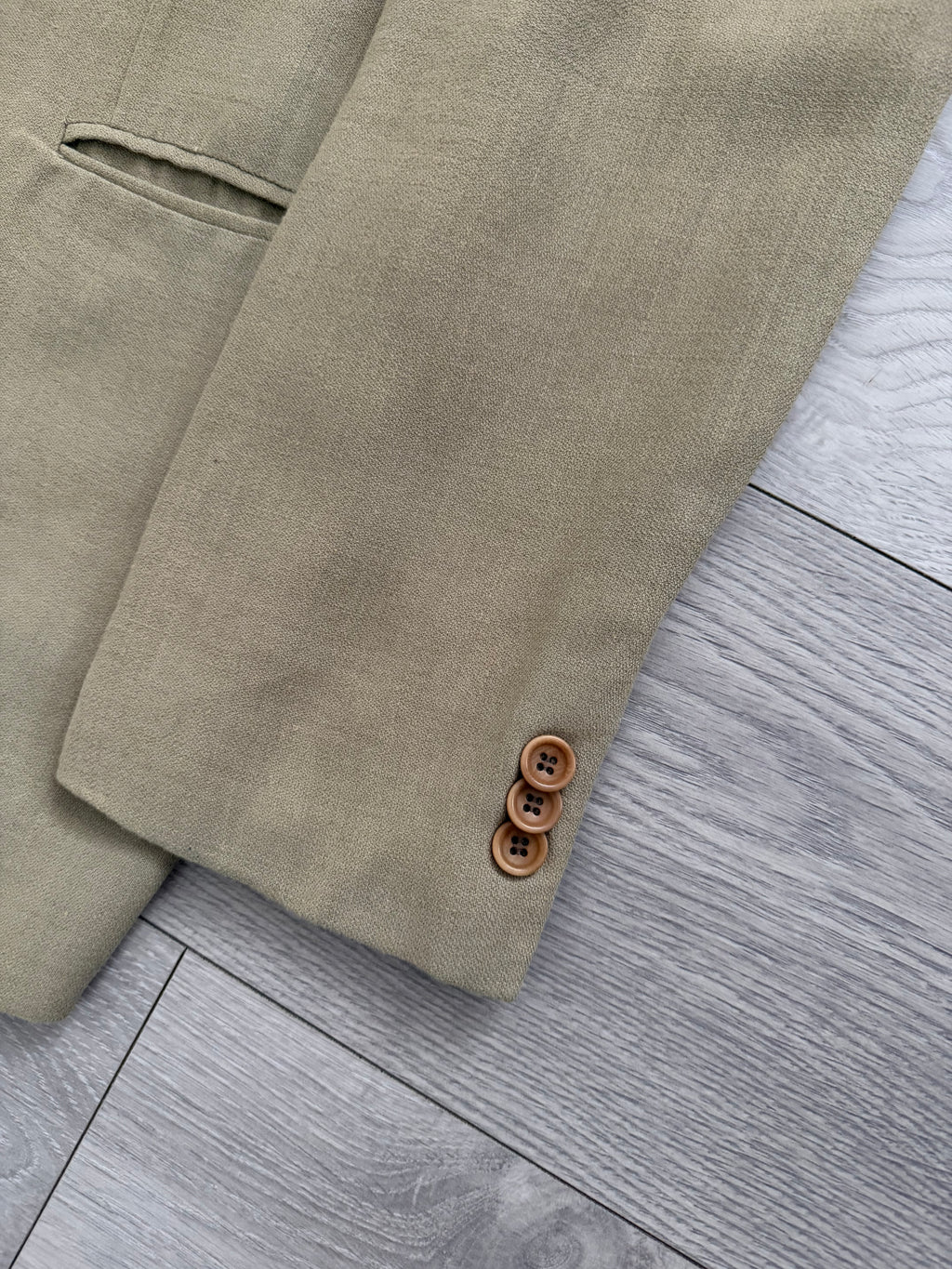 Armani 1990s 3B Linen Blend Unstructured Suit Beige - Size M Jacket / 32" Waist