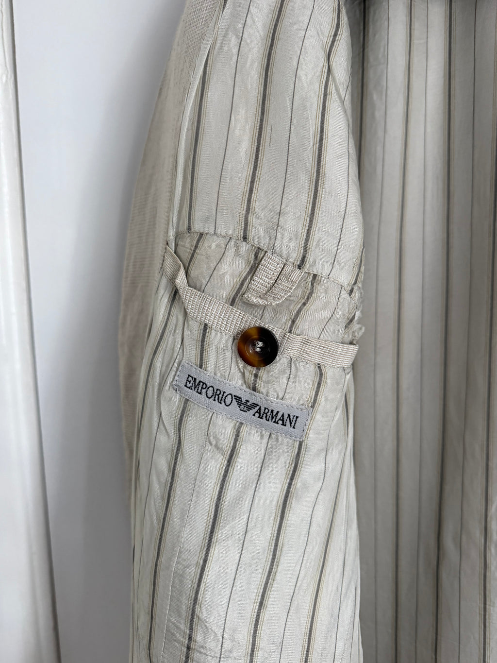 Emporio Armani 1990s 3B Linen Sport Jacket Blazer - Size L