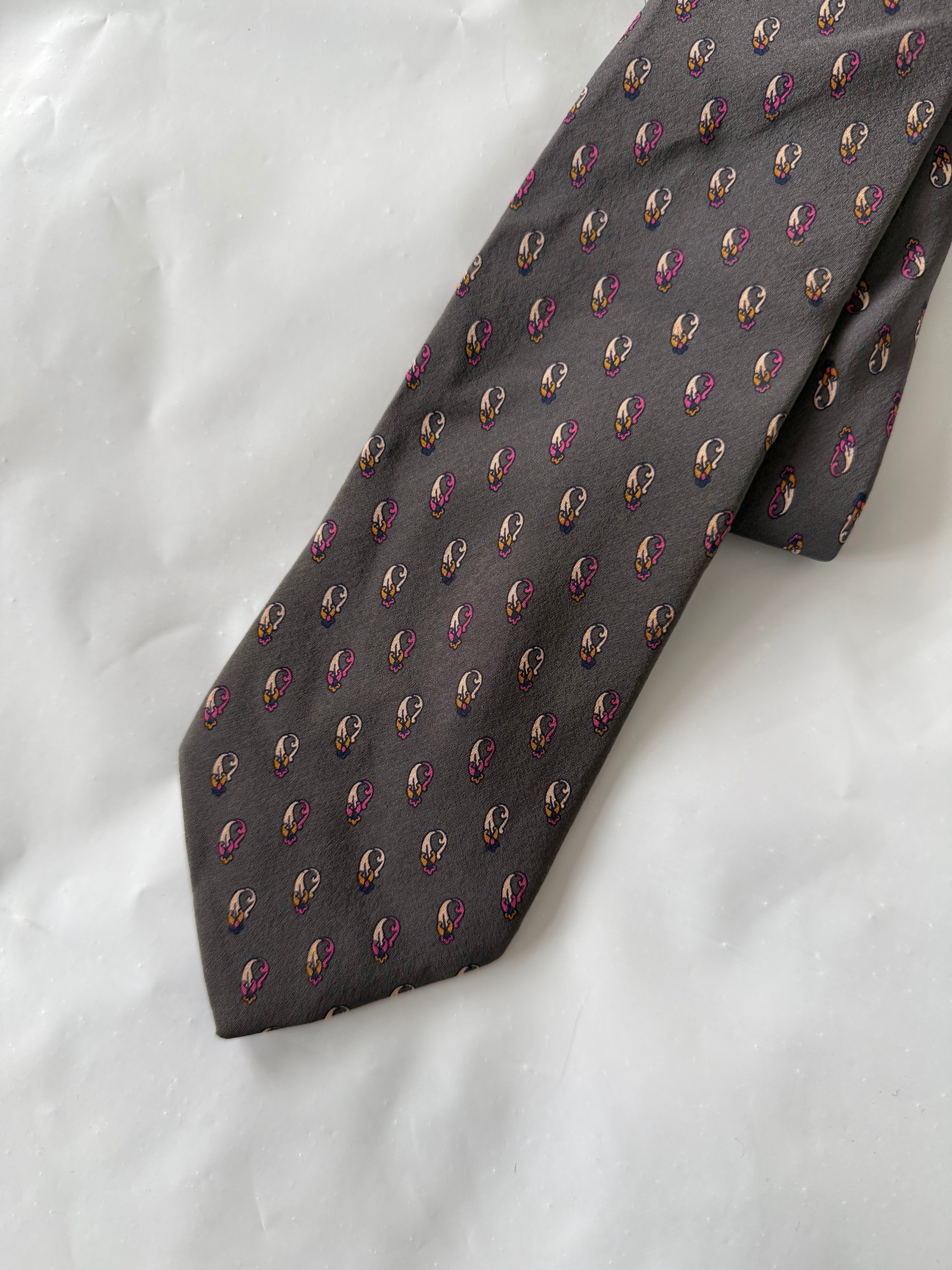 Charles Jourdan Paris 1990s Silk Tie