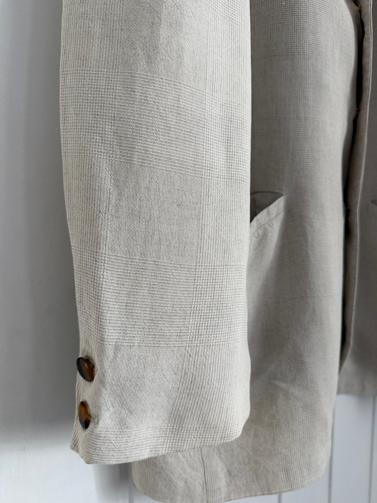 Emporio Armani 1990s 3B Linen Sport Jacket Blazer - Size L