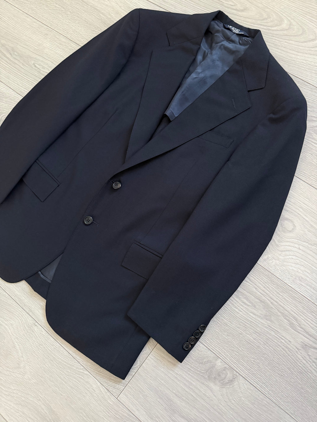 Ralph Lauren 1990s 2B Pleated Wool Suit Navy - Size S Jacket / 30" Waist