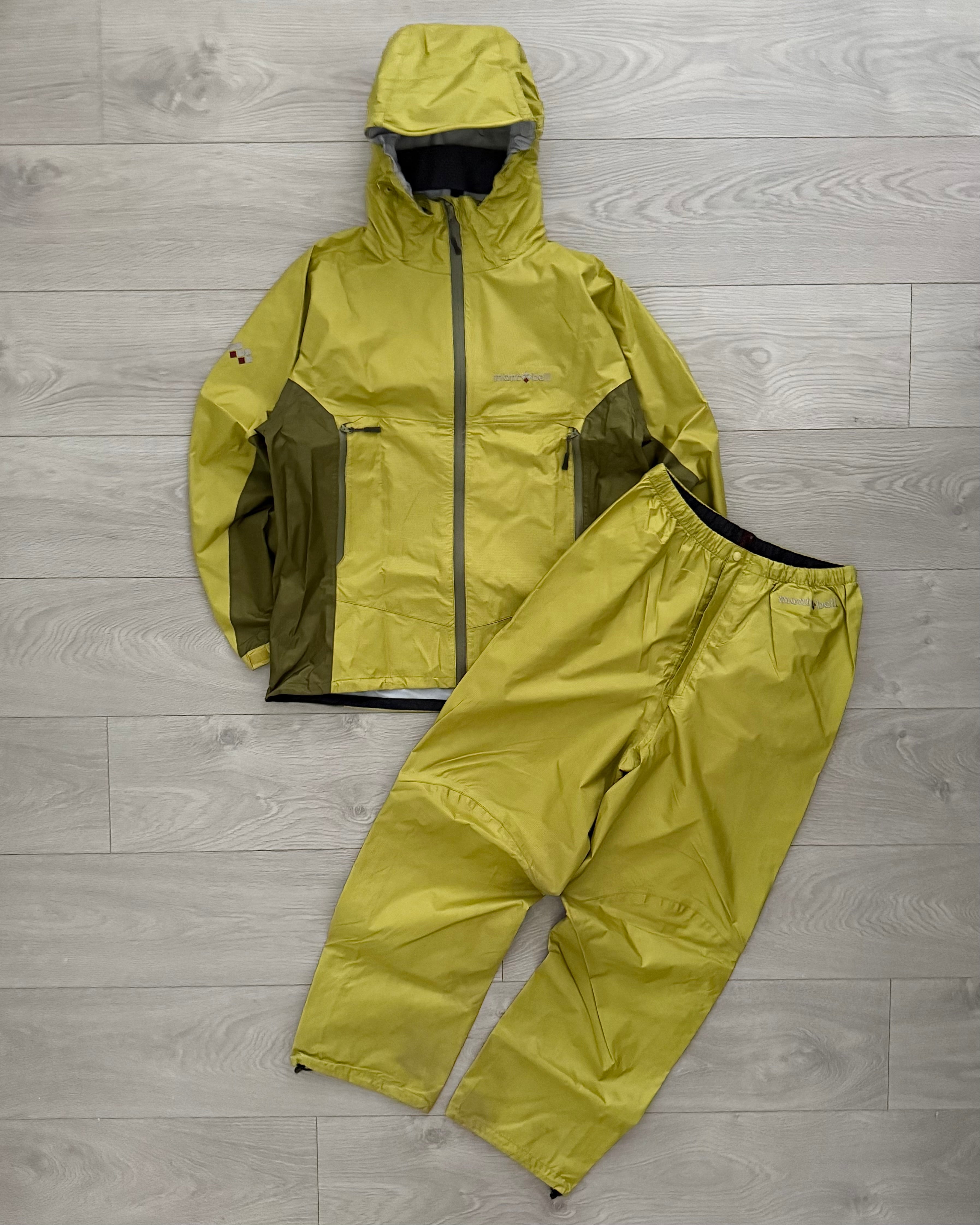 00s mont-bell GORE-TEX レインフィールダー Montbell 00s Gore-Tex Rain Jacket & Pants Set - Size M