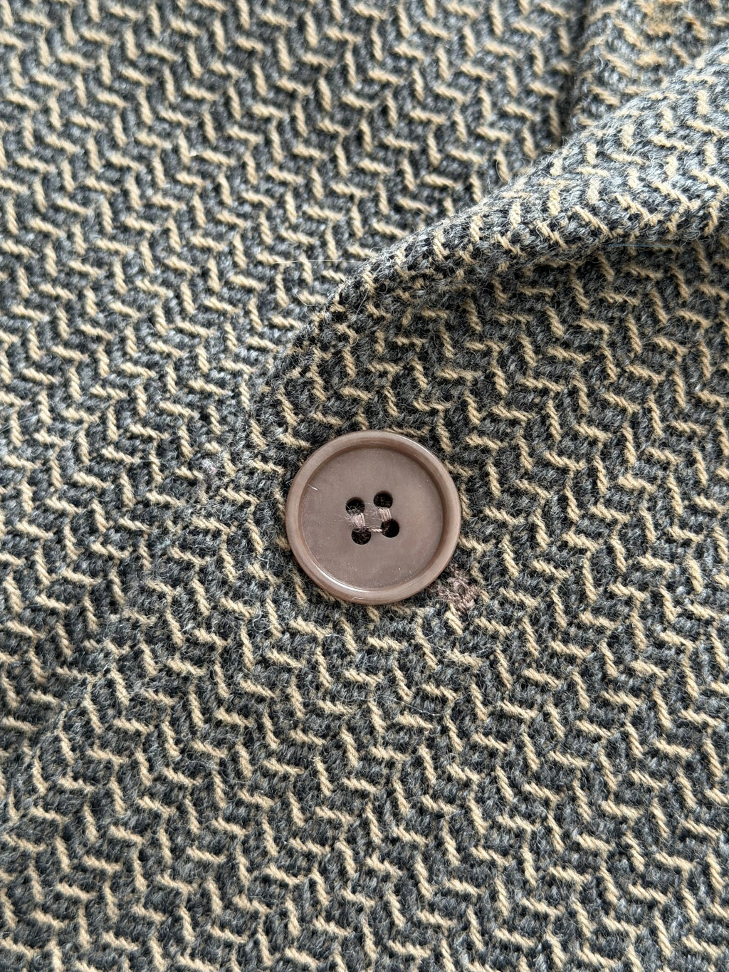 Emporio Armani 1990s 1B Wool Textured Sport Jacket Blazer - Size S