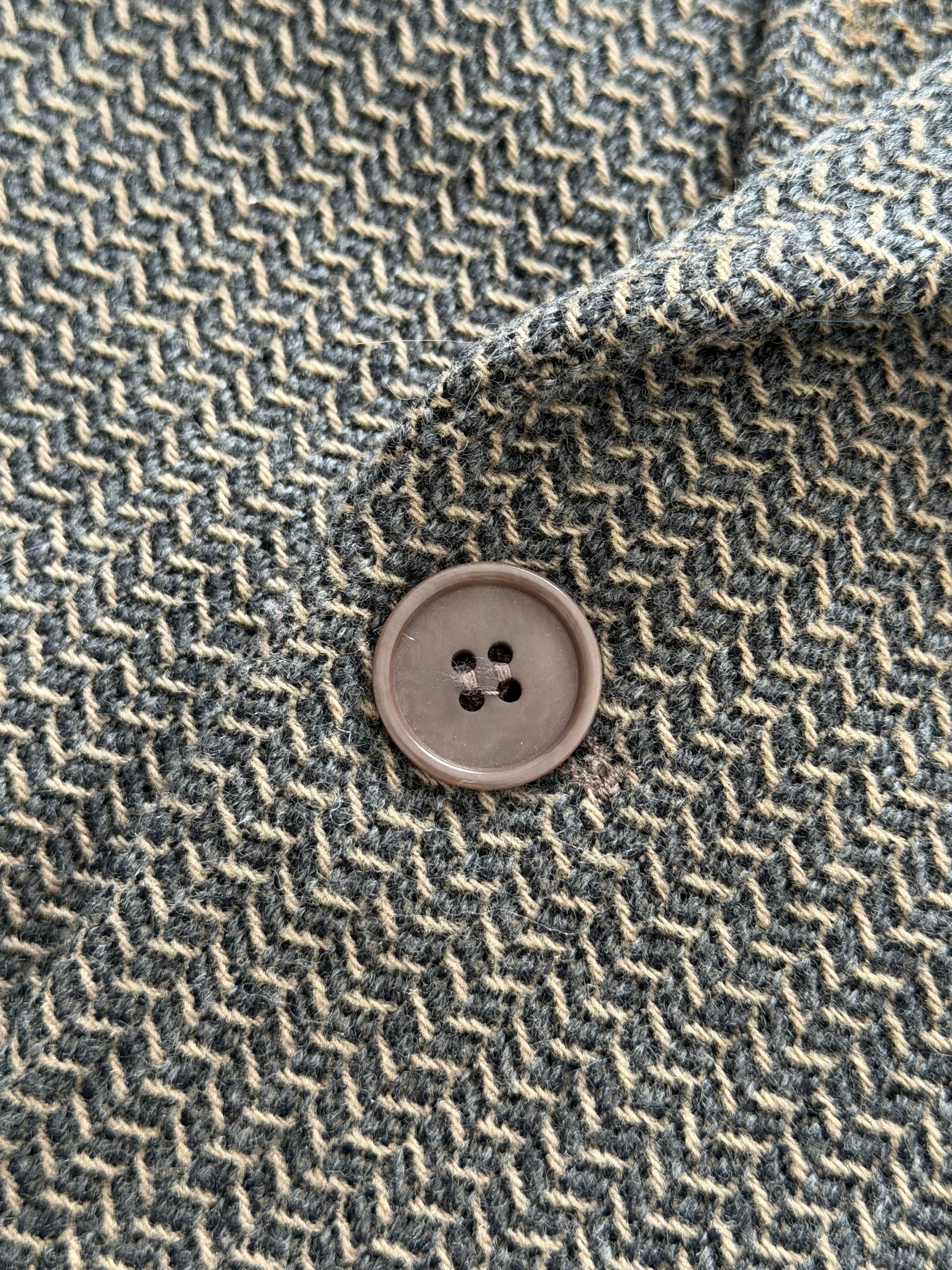 Emporio Armani 1990s 1B Wool Textured Sport Jacket Blazer - Size S