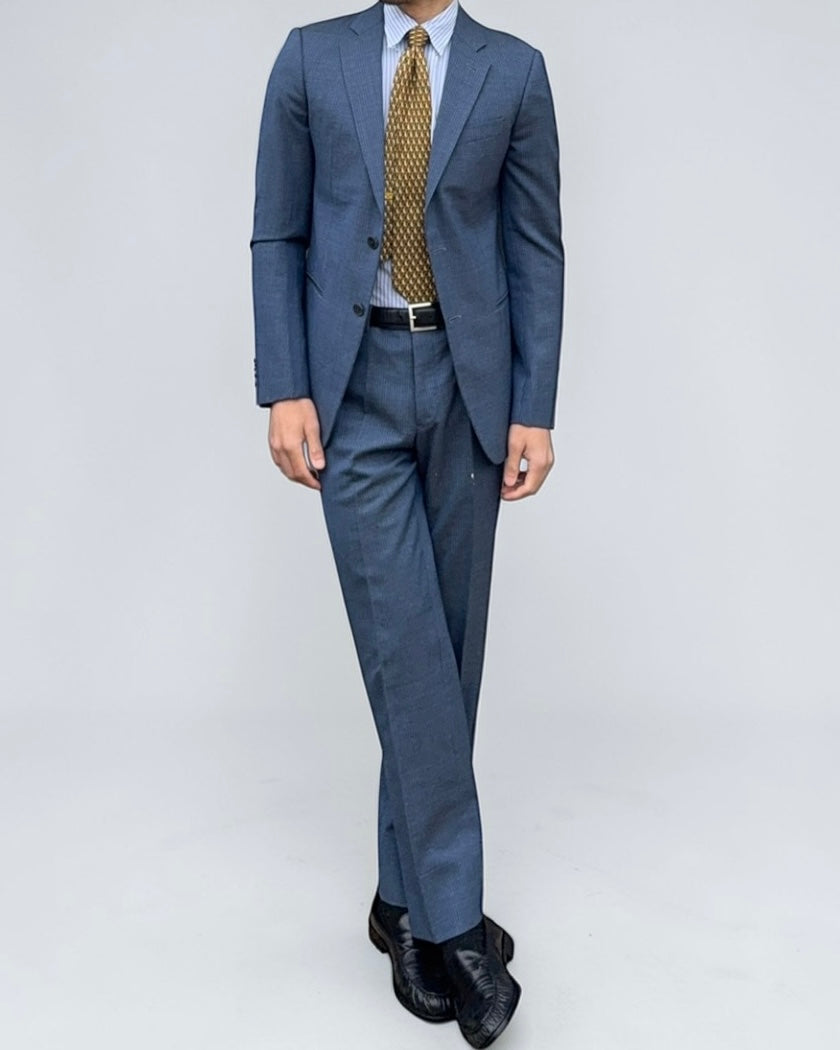 Armani 2000s 2B Pinstripe Pleated Wool Suit - Size S Jacket / 31" Waist