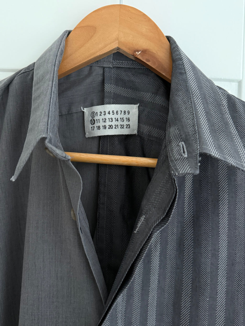 Maison Martin Margiela AW2001 Artisanal Line (0)(10) Reconstructed Split Shirt - Size L