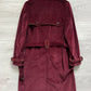 Prada FW2017 Runway Burgundy Red Western Corduroy Belted Coat - Size M