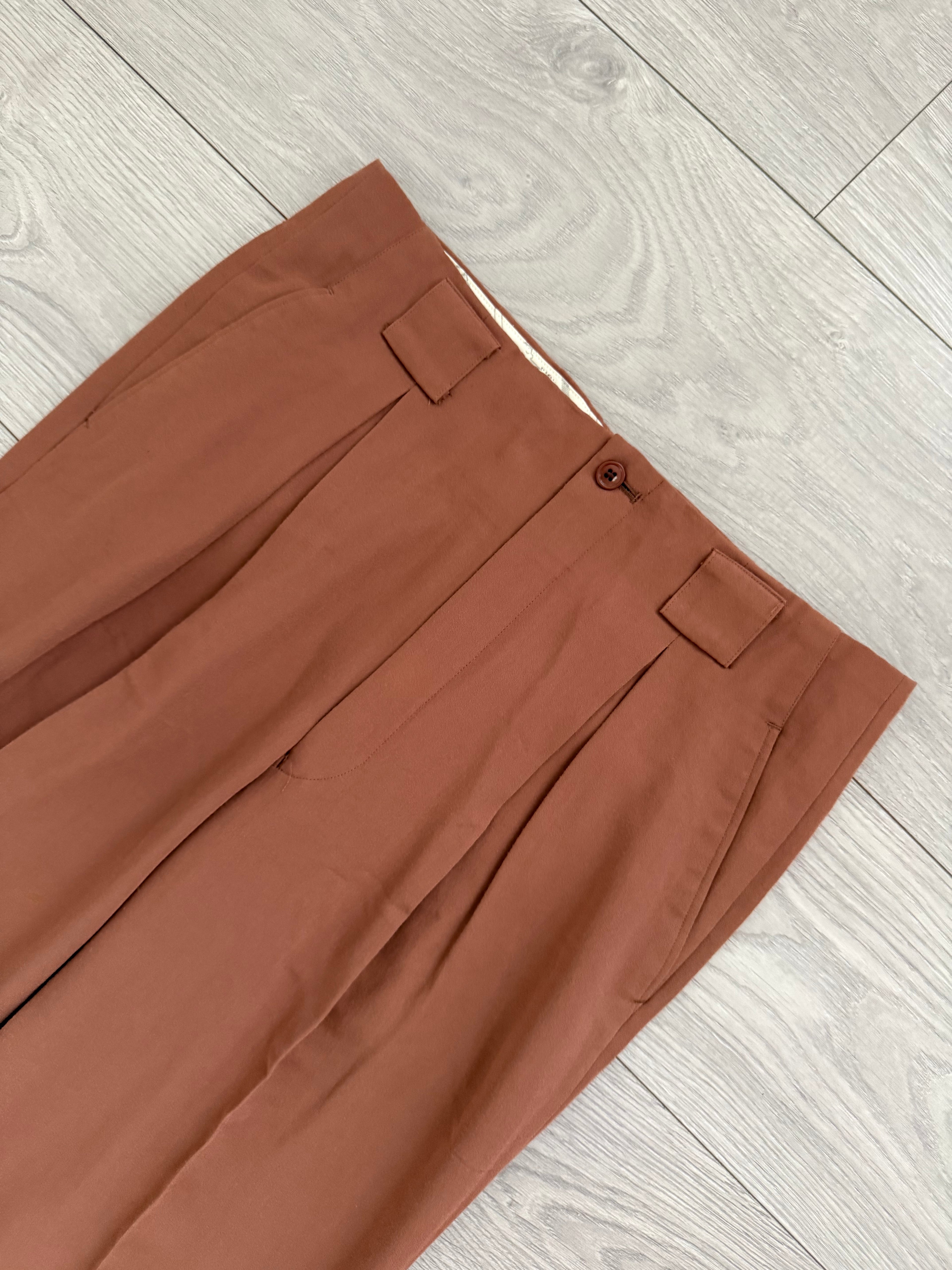 Allegri Armani 1980s Double Pleat Rayon Draped Pants - Size 31" Waist