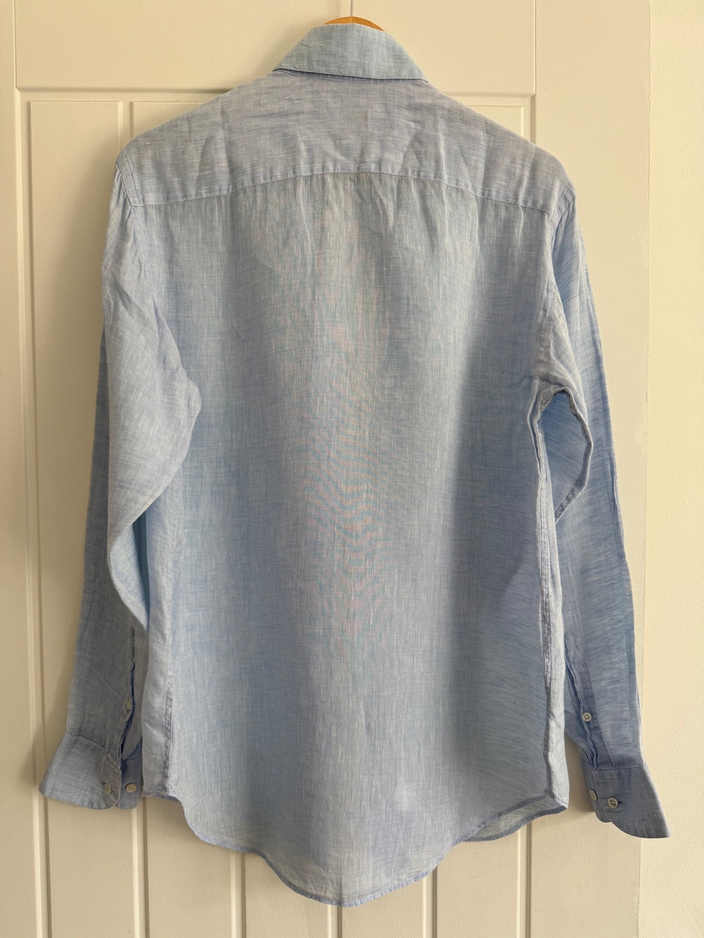 Giorgio Armani 1990s Blue Linen Shirt - Size S