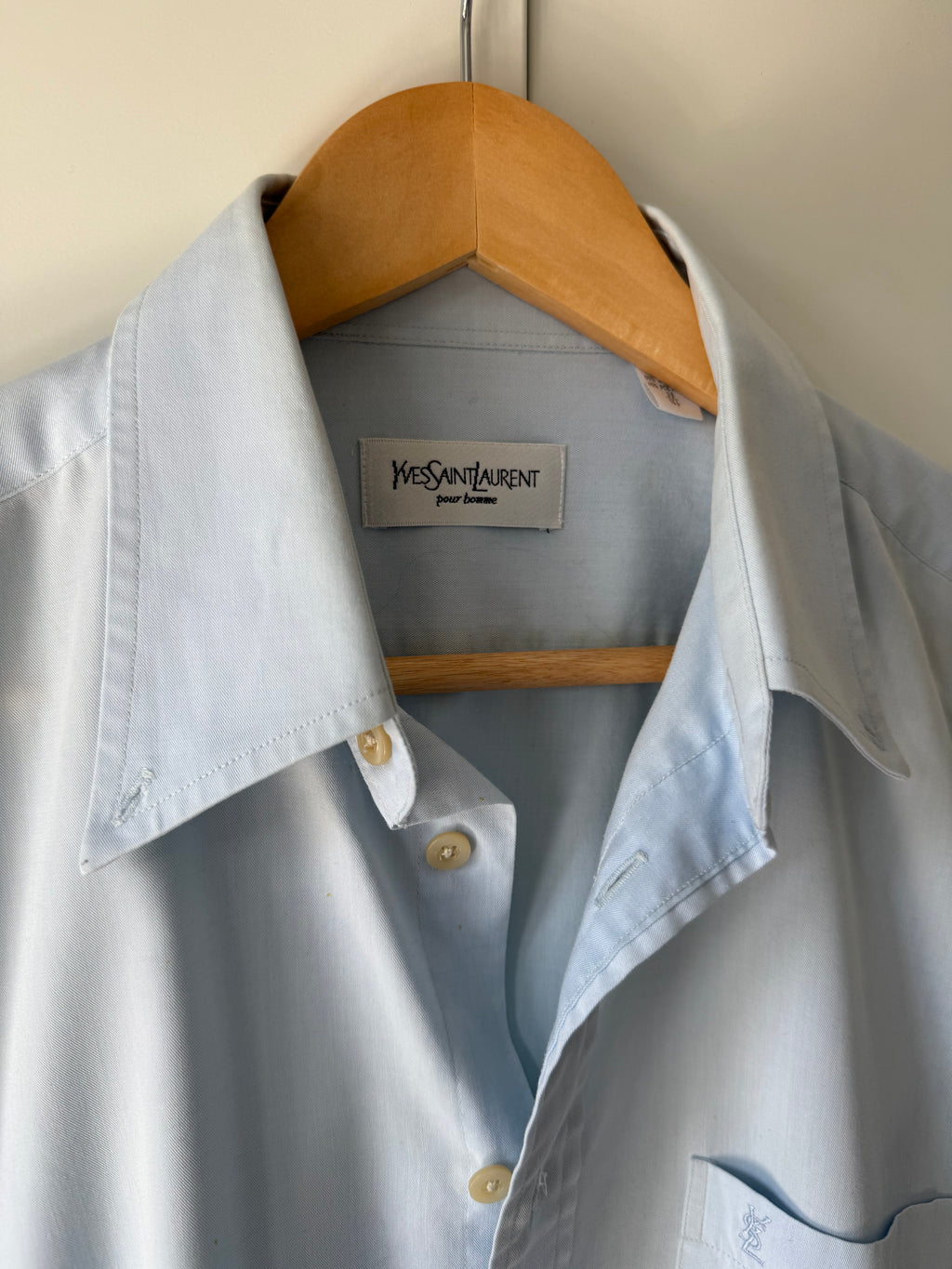 Yves Saint Laurent 1990s Blue Shirt - Size L
