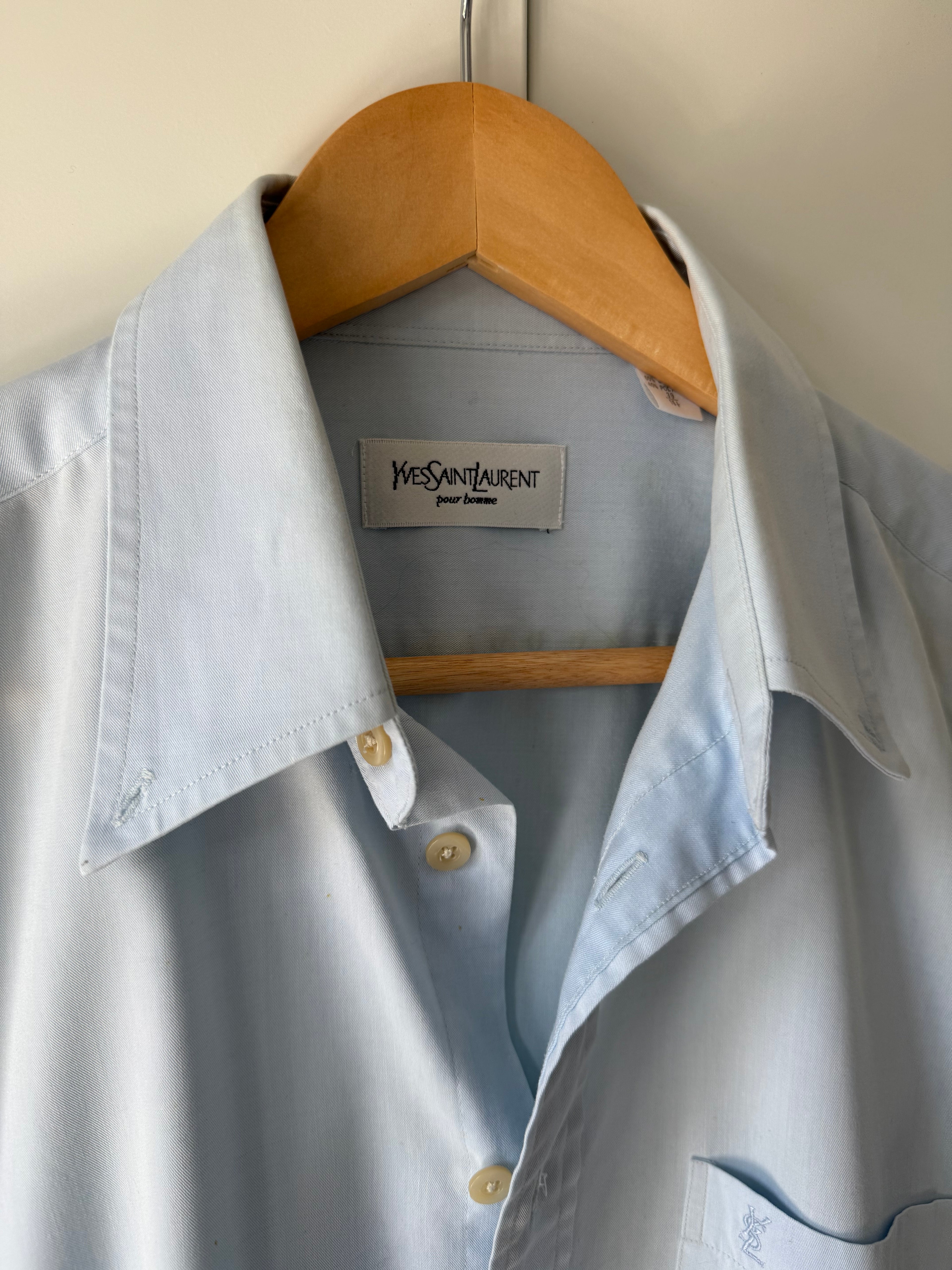 Yves Saint Laurent 1990s Blue Shirt - Size L