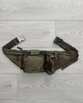 Prada Vela Nylon Metal Plaque Multi-Pocket Waist Crossbody Bag